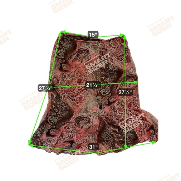 Elementz Paisley Midi Skirt - Pink and Brown - Picture 4 of 4